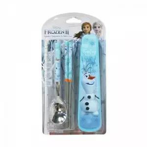 겨울 테마 휴대용 진공 식기 케이스 슬림형 수저 보관함