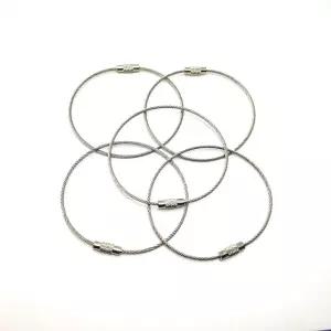 고리 열쇠고리 캠핑 고리 고리 와이어 링 스텐 원형 와이어링 키체인 2종 와이어고리 등산고리 다용도