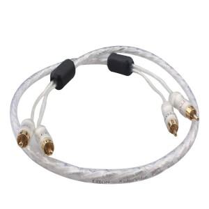 Hifi 오디오 RCA 플러그 케이블 Liton 실버 도금 듀얼 필터 링 발열 신호 RCA-RCA