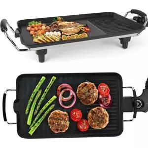 바베큐 전기 그릴 와이드 휴대용 바베큐 전기 그릴 테이블 다용도 캠핑 실내 스테이크 해산물 전골 냄비