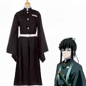 귀멸의칼날 코스프레 어린이 성인 사이즈 하오리 네즈코 젠이츠 소년 소녀 풀 코스튬