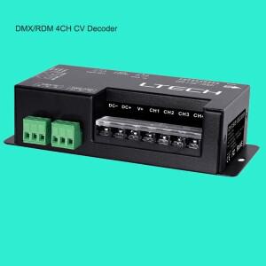 LTECH LED RGBW 컨트롤러 DMX512 4존 다기능 벽면 패널 스트립 (4채널 CV DMX 슬레이브 디코더 포함)