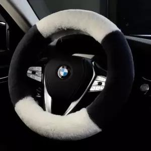 자동차 핸들커버 겨울 털 핸들커버 극세사 포근 따뜻