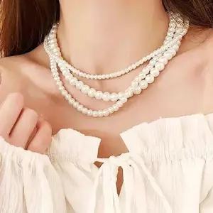 [골드스마일]클래식 진주알 숏 목걸이 6mm 고급 주얼리 악세사리 진주초커