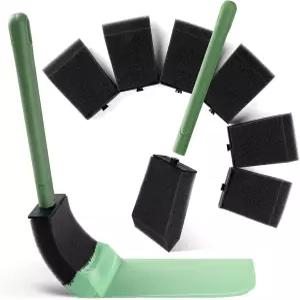 이바이브러시 폼 페인트 브러시 2인치 스펀지 분리 가능한 손잡이 세트 가볍고 내구성이 뛰어난 페인팅