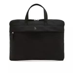 [헤지스](대구신세계)[아이코닉] [노트북 수납] 블랙 나일론 토트백 겸 크로스백(L) HJBA6E736BK