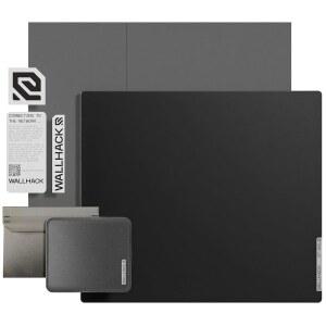 월핵 4.0 유리 게이밍 마우스패드 - 최고 속도와 제어를 위한 특수 표면이 있는 프로페셔널 이스포츠 마우스 매트, 풀 실리콘 베이스가 대형 강화 패드 (SkyPAD 블랙, XL 16.92