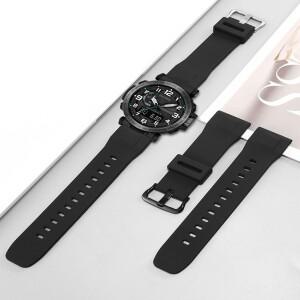 부드럽고 편안한 야외 스포츠 실리콘 시계 스트랩 액세서리, Casio Prw-6600y 5497 PRG-600 650y 557, 24mm