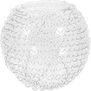 LIFKICH 유리 램프 그늘막 교체용 글로브 펜던트 조명 커버와 실버 알루미늄 와이어 프레임 투명 거실