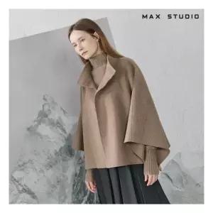 막스스튜디오 25FW 울 블렌딩 핸드메이드 판초 케이프 코트런칭 가격 79,900