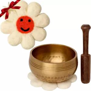 옴 스토어 퓨어 브론즈 싱잉 볼 세트 - 명상 및 마음챙김 연습을 위한 수작업 티베트 사운드 청소년 성인을