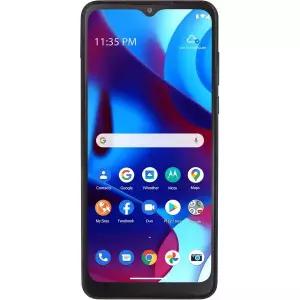 트랙폰 모토 g 퓨어(2021), 32GB, 블루 - 선불 스마트폰 (약정/아마존 공식 리퍼비시)