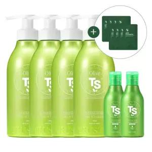[티에스] TS 올리브 트리트먼트 500g 4개 + 프리미엄 TS 샴푸 100g 2개 + 저스트 TS 샴푸 샤쉐 6g 8개