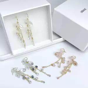 [핸드메이드] 쁘띠 플라워 비즈 귀걸이