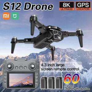 Xiaomi Mijia S12 드론 8K 전문 GPS HD 카메라 드론 5G WIFI 4k 4.3 인치 대형 스크린 원격 제어 Quadcopte