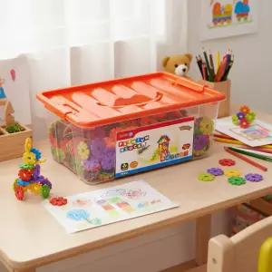 프리미엄 코코블럭 꽃모양 블록 꽃블럭 입체퍼즐 보관케이스 PB9003 (소 2000pcs)