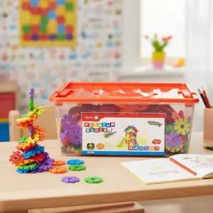 프리미엄 블럭 꽃모양 블록놀이 입체퍼즐 조립 만들기 보관함 PB9004 (대 1000p)