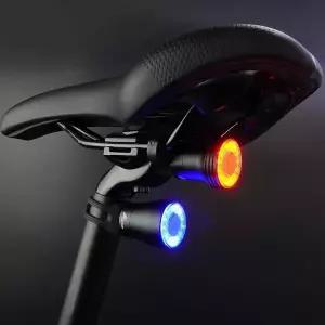 자전거 라이트 전조등 방수 감지 LED 브레이크 후미등