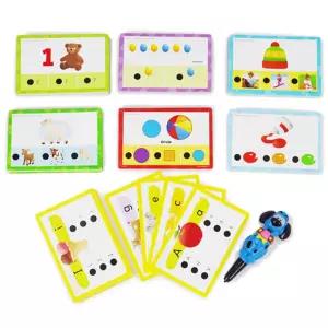 홈스쿨 자기주도 학습교구 7종 학습카드 말하는 티칭펜 핫닷츠 주니어세트