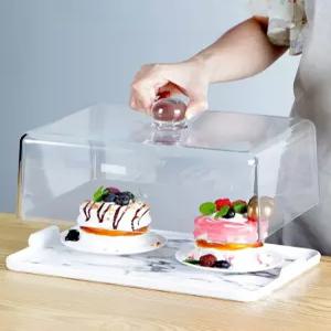 아크릴 투명 케이크커버 덮개 사각돔커버 사각디저트 케? 보관함 베이커리 푸드