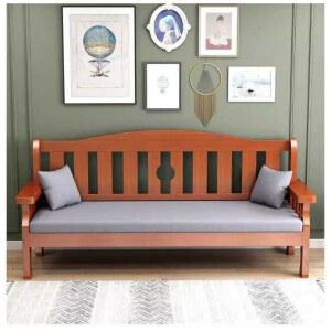 원목소파 편안한 우드 180X58X85 평상형 딱딱한 3인 벤치 화이트 쇼파