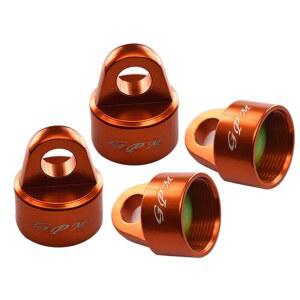 GPM 레이싱 4Pc 세트, GPM의 알루미늄 6061-T6 댐퍼 탑 캡 업그레이드 및 오리지널 쇼크 업소버 트랙사스 1/8 4Wd 슬레지 몬스터 트럭 95076-4 RC 차량 (주황색)