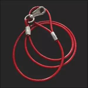 리드줄 8mm 국산 산책 코팅 애견 와이어 와야 빨강 개