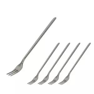 [골드스마일]티포크 상일 심플14cm 롱포크 미니 5개 x 1p 스텐