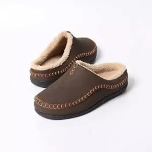 [셀러허브 패션]부클퍼 스웨이드 모카신 겨울 털신 남성 방한 슬리퍼