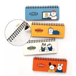 플래너 노트 캐릭터 꼬망 X2개 4종 스프링 스케줄수첩 플래너노트