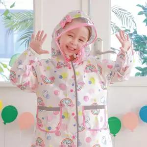 레인보우 레인코트 어린이 우비 장마