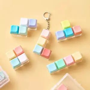 [알티피아]WL 파스텔톤 테트리스 LED 키보드 딸깍이-12EA