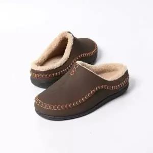 부클퍼 스웨이드 모카신 겨울 털신 남성 방한 슬리퍼