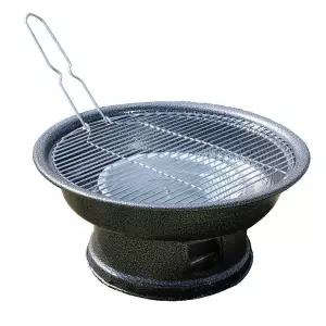 숯불 화로 그릴 원형 불판 야외 바베큐 캠핑 연탄 석쇠