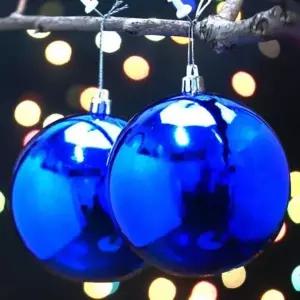 블루 YSM171T4 (도토로) 유광볼 2p세트(10cm) 트리 장식볼