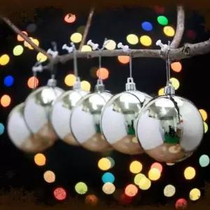 실버 SIS570J9 (도토로) 유광볼 6p세트(8cm) 트리 장식볼