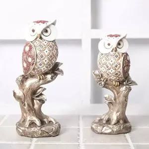 정인레드부엉이세트 UMN414S7 인테리어 소품 부엉이형 인형