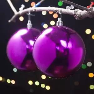 퍼플 ODP200O2 유광볼 (도토로) 2p세트(10cm) 트리장식볼