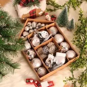 트리 NHV068E2 오너먼트 루미너스 세트 스노우 실버 장식볼