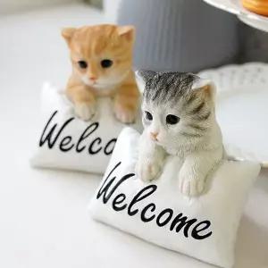 귀여운 BGW723F1 쿠션 스타일 고양이 1P 선반 고품질 장식인형