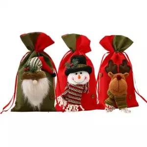 선물 OBK049X6 주머니 크리스마스 가방 산타 루돌프 눈사람 3종