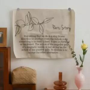 포스터 인테리어 패브릭 린넨 창문 벽 가리개 엔틱