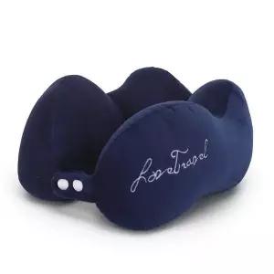 벨벳 여행용 목베개 비행기 기내용 목쿠션 휴대용 쿠션
