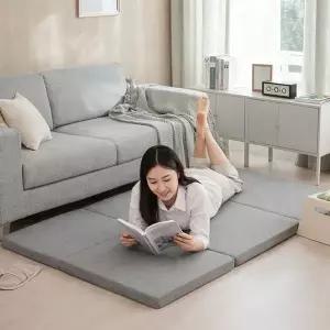 [크리벨]탄탄한 토퍼매트리스 향균소취 볼트론커버 침대 바닥 3단 접이식매트리스 슈퍼싱글