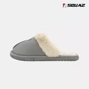 스콰즈 남자 겨울 방한 융기모 털 슬리퍼 스웨이드 뮬 슈즈 SQS447