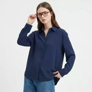 [NS홈쇼핑][샵앤] 여성 데일리 출근룩 루즈핏 베이직 긴팔 블라우스 EGG-WBL-21029..