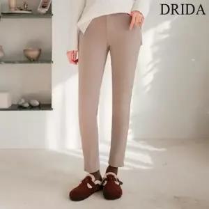 드리다 여성 겨울 면 기모 슬림 스키니 빅사이즈 팬츠 캐주얼 출근 모임 미시 엄마옷