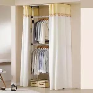 드레스룸 고정식옷장 upgrade 38mm 행거 커튼행거 2단 WFLOLZ2