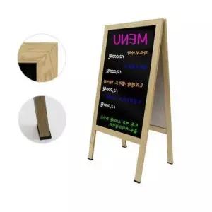 블랙보드 양면 입간판 인테리어 카페 원목 스탠드 WFLOMC3