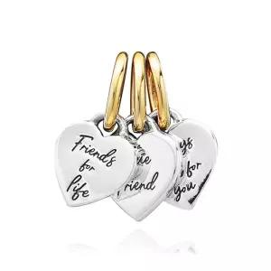 판도라 762722C00 투톤 스피리터블 프렌드쉽 트리플 댕글 참